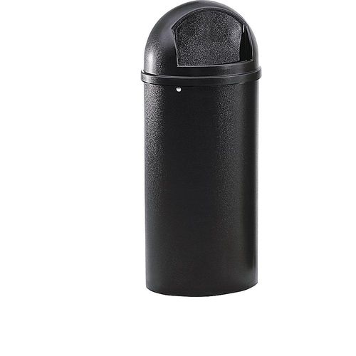 0086876156898 - Abfallbehälter (PE) feuerhemmend Volumen 80 l HxØ 1070 x 455 mm schwarz