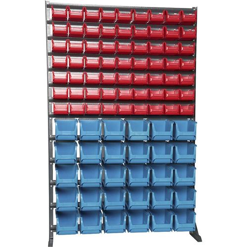 4021508567235 - Kleinteileregal Breite 1020 mm mit Sichtlagerkästen HxT 1580 x 235 mm 4021508567235 - Kleinteileregal Breite 1020 mm mit Sichtlagerkästen HxT 1580 x 235 mm