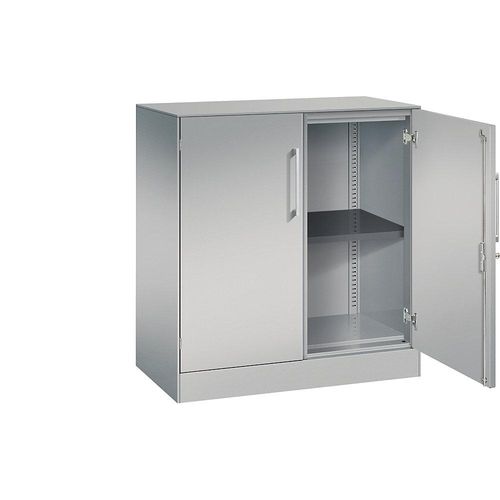 4062084550914 - Flügeltürenschrank ASISTO Höhe 897 mm Breite 800 mm 1 Fachboden weißaluminium weißaluminium