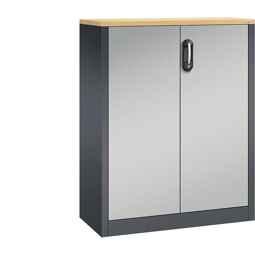 4055404475332 - ACURADO Akten-Sideboard 3 Ordnerhöhen HxBxT 1200 x 930 x 400 mm schwarzgrau weißaluminium 4055404475332 - ACURADO Akten-Sideboard 3 Ordnerhöhen HxBxT 1200 x 930 x 400 mm schwarzgrau weißaluminium