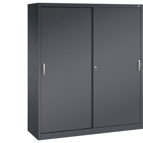 4063332006139 - ACURADO Schiebetürenschrank 12 Pendelstangen HxBxT 1950 x 1600 x 500 mm schwarzgrau 4063332006139 - ACURADO Schiebetürenschrank 12 Pendelstangen HxBxT 1950 x 1600 x 500 mm schwarzgrau