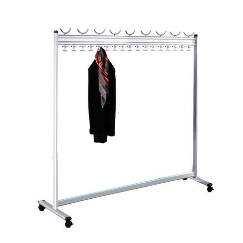 4044917227507 - Reihengarderobenständer HxT 1700 x 400 mm ohne Schirmhalter Breite 1700 mm 4044917227507 - Reihengarderobenständer HxT 1700 x 400 mm ohne Schirmhalter Breite 1700 mm
