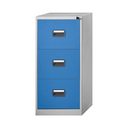 4061753005854 - eurokraft basic Hängeregistraturschrank 1-bahnig 3 Schübe lichtgrau lichtblau 4061753005854 - eurokraft basic Hängeregistraturschrank 1-bahnig 3 Schübe lichtgrau lichtblau