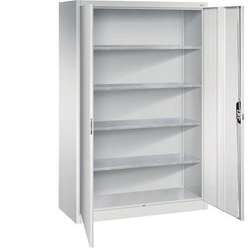 4025314761788 - Werkstatt-Flügeltürschrank HxBxT 1950 x 1200 x 500 mm lichtgrau lichtgrau 4025314761788 - Werkstatt-Flügeltürschrank HxBxT 1950 x 1200 x 500 mm lichtgrau lichtgrau