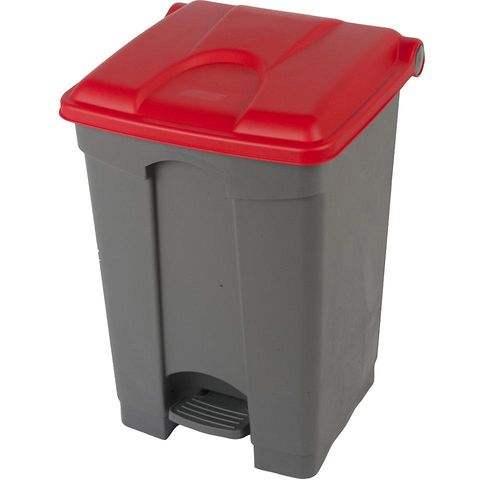 4897020623090 - EUROKRAFTbasic Pedal- Tretabfallsammler Volumen 45 l BxHxT 410 x 600 x 400 mm grau Deckel rot 4897020623090 - EUROKRAFTbasic Pedal- Tretabfallsammler Volumen 45 l BxHxT 410 x 600 x 400 mm grau Deckel rot