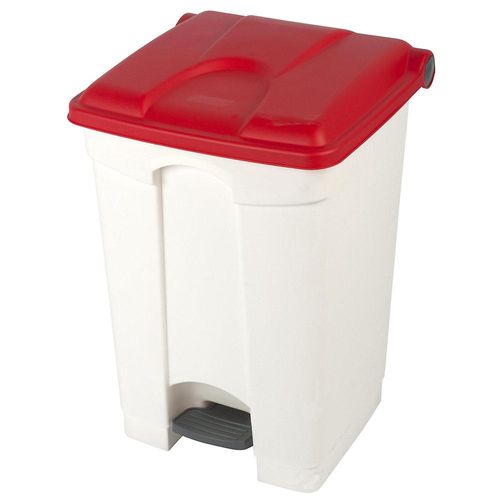 4897020623144 - EUROKRAFTbasic Pedal- Tretabfallsammler Volumen 45 l BxHxT 410 x 600 x 400 mm weiß Deckel rot 4897020623144 - EUROKRAFTbasic Pedal- Tretabfallsammler Volumen 45 l BxHxT 410 x 600 x 400 mm weiß Deckel rot