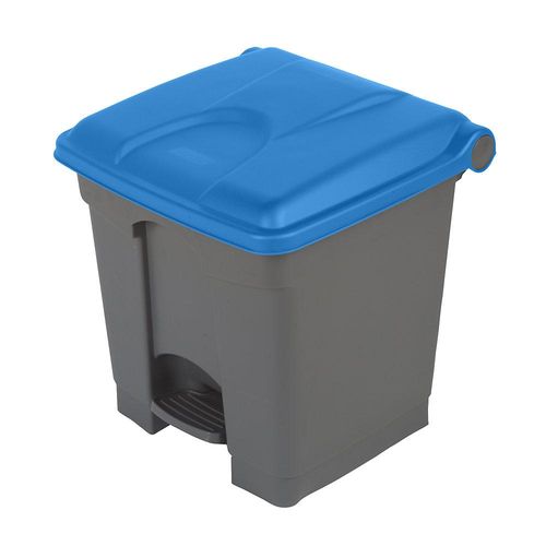 4897020622987 - EUROKRAFTbasic Pedal- Tretabfallsammler Volumen 30 l BxHxT 410 x 435 x 400 mm grau Deckel blau 4897020622987 - EUROKRAFTbasic Pedal- Tretabfallsammler Volumen 30 l BxHxT 410 x 435 x 400 mm grau Deckel blau