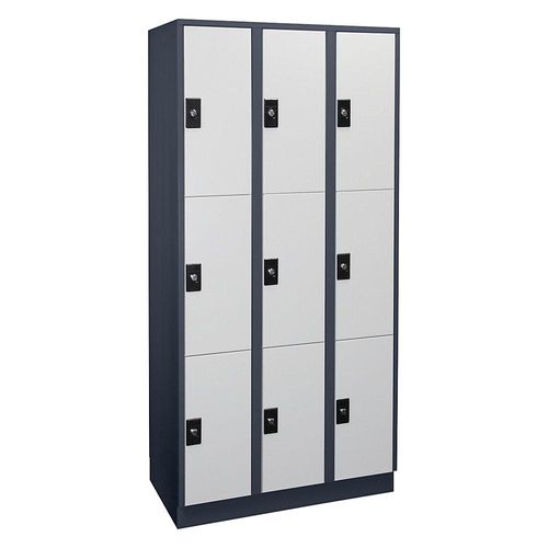4250618247700 - 3er-Schließfachschrank Stuttgart 3 Abteile anthrazitgrau lichtgrau Wolf 4250618247700 - 3er-Schließfachschrank Stuttgart 3 Abteile anthrazitgrau lichtgrau Wolf