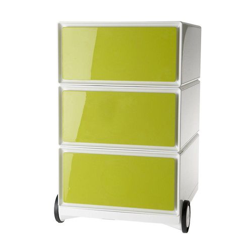 3660141921151 - Rollcontainer EasyBox EBGHX308 Kunststoff grün weiß 3 normale Schubladen 3660141921151 PAPERFLOW