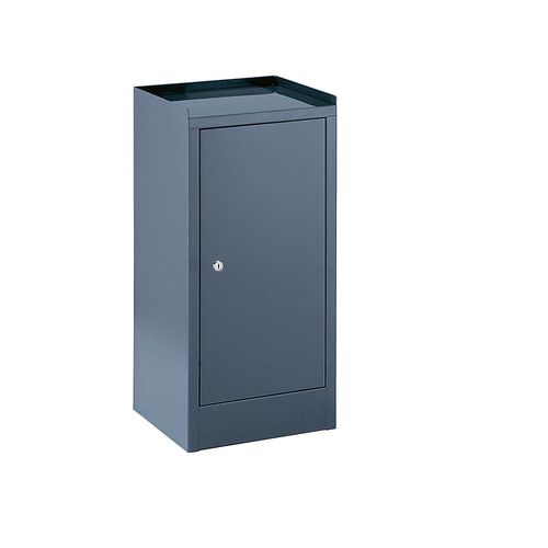 8697653670494 - eurokraft basic Werkzeugschrank mit 1 Schublade 2 Fachböden HxBxT 750 x 350 x 350 mm blaugrau RAL 7031