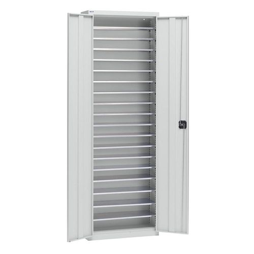 4061753277787 - eurokraft pro Materialschrank aus Stahlblech Höhe 2000 mm lichtgrau RAL 7035 18 Böden 4061753277787 - eurokraft pro Materialschrank aus Stahlblech Höhe 2000 mm lichtgrau RAL 7035 18 Böden