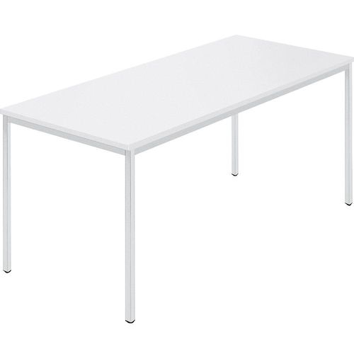 4250709201468 - Rechtecktisch Vierkantrohr beschichtet BxT 1600 x 800 mm weiß grau 4250709201468 - Rechtecktisch Vierkantrohr beschichtet BxT 1600 x 800 mm weiß grau