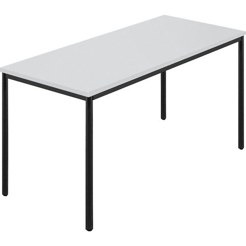 4250709202618 - Rechtecktisch Rundrohr beschichtet BxT 1400 x 700 mm grau anthrazit 4250709202618 - Rechtecktisch Rundrohr beschichtet BxT 1400 x 700 mm grau anthrazit