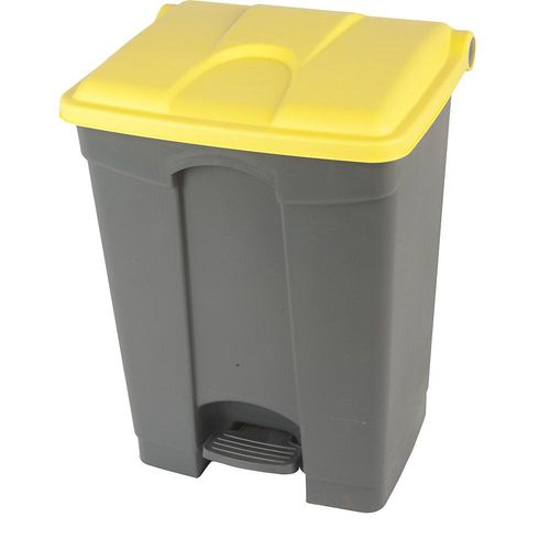 4897020623199 - EUROKRAFTbasic Pedal- Tretabfallsammler Volumen 70 l BxHxT 505 x 675 x 415 mm grau Deckel gelb 4897020623199 - EUROKRAFTbasic Pedal- Tretabfallsammler Volumen 70 l BxHxT 505 x 675 x 415 mm grau Deckel gelb