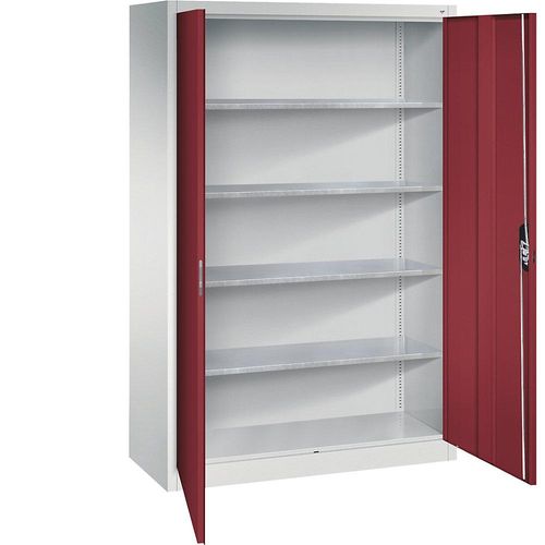 4069361441590 - Werkstatt-Flügeltürschrank HxBxT 1950 x 1200 x 500 mm lichtgrau rubinrot 4069361441590 - Werkstatt-Flügeltürschrank HxBxT 1950 x 1200 x 500 mm lichtgrau rubinrot