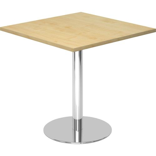 4032062148310 - Besprechungstisch LxB 800 x 800 mm 755 mm hoch Gestell verchromt Platte Ahorn-Dekor 4032062148310 - Besprechungstisch LxB 800 x 800 mm 755 mm hoch Gestell verchromt Platte Ahorn-Dekor