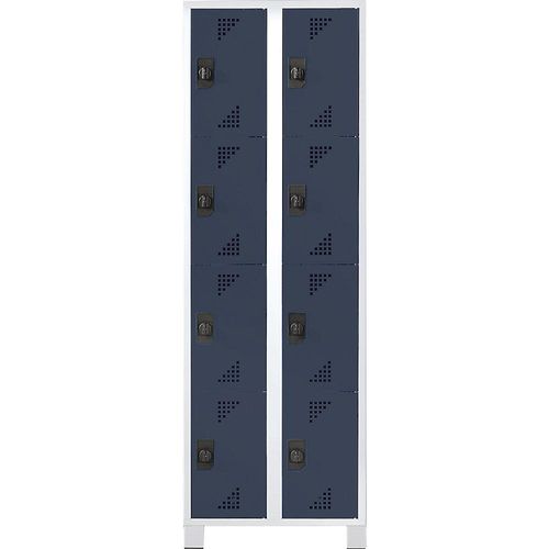4061753010292 - eurokraft pro Schließfachschrank Fachhöhe 418 mm HxBxT 1800 x 800 x 500 mm 8 Abteile Korpus lichtgrau Türen anthrazitgrau 4061753010292 - eurokraft pro Schließfachschrank Fachhöhe 418 mm HxBxT 1800 x 800 x 500 mm 8 Abteile Korpus lichtgrau Türen anthrazitgrau