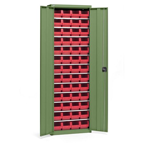 4061753278432 - eurokraft pro Materialschrank mit Lagerkästen Höhe 2000 mm 12 Fachböden resedagrün 4061753278432 - eurokraft pro Materialschrank mit Lagerkästen Höhe 2000 mm 12 Fachböden resedagrün