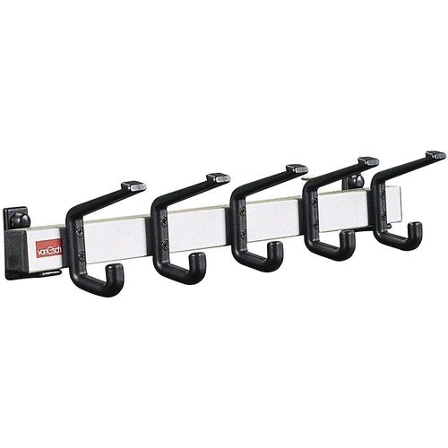 4061753106667 - Garderobenleiste Aluminium Hakenabstand 100 mm Aluminium schwarz 500 mm 5 Haken VE 2 Stk 4061753106667 - Garderobenleiste Aluminium Hakenabstand 100 mm Aluminium schwarz 500 mm 5 Haken VE 2 Stk