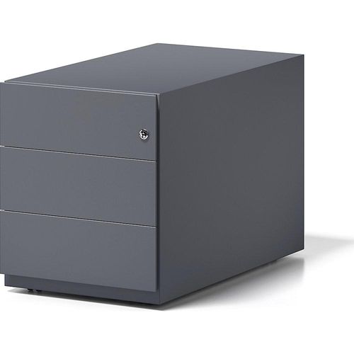 5020073744064 - BISLEY Rollcontainer Noteâ„¢ mit 3 Universalschubladen HxBxT 495 x 420 x 775 mm mit Griffleiste anthrazitgrau 5020073744064 - BISLEY Rollcontainer Noteâ„¢ mit 3 Universalschubladen HxBxT 495 x 420 x 775 mm mit Griffleiste anthrazitgrau