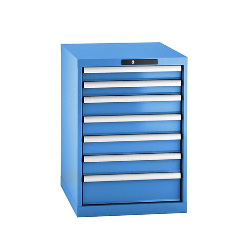7612269000412 - Schubladenschrank Traglast Schubl 75 kg 7 Schubladen 2x75 4x100 1x150 mm Zylinderschloss BxTxH 564x725x800 mm RAL 5012 7612269000412 - Schubladenschrank Traglast Schubl 75 kg 7 Schubladen 2x75 4x100 1x150 mm Zylinderschloss BxTxH 564x725x800 mm RAL 5012