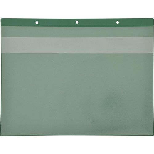 4004165003940 - Beschriftungstaschen mit Aufhängelochung Querformat DIN A4 mit Schutzklappe grün VE 50 Stk ab 2 VE 4004165003940 - Beschriftungstaschen mit Aufhängelochung Querformat DIN A4 mit Schutzklappe grün VE 50 Stk ab 2 VE
