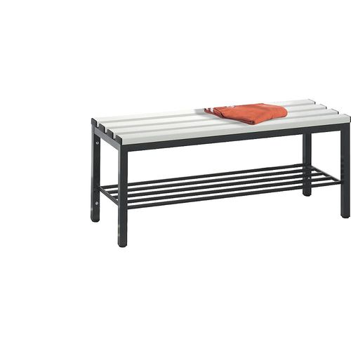 4025314582369 - Garderobenbank BASIC Kunststoffleisten Länge 1000 mm lichtgrau Schuhrost 4025314582369 - Garderobenbank BASIC Kunststoffleisten Länge 1000 mm lichtgrau Schuhrost