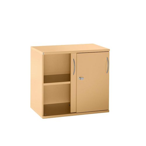 4260429761586 - LENA - Schiebetürenschrank 1 Fachboden 2 Ordnerhöhen 2 Schiebetüren HxBxT 722 x 800 x 442 mm Buche-Dekor