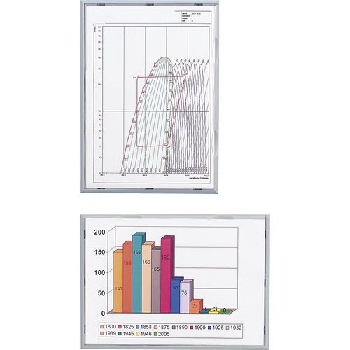 3660141880175 - Info-Display Rahmen aus Polystyrol aluminiumfarben HxBxT 448 x 322 x 23 mm DIN A3 VE 2 Stück