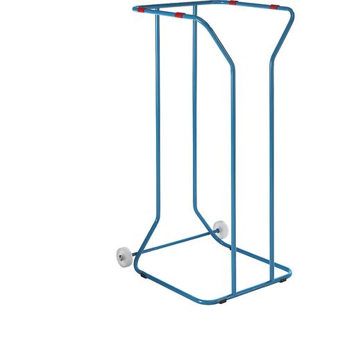 4054666006780 - EUROKRAFTpro Großvolumen-Müllsackständer aus Stahlrohr Volumen 1000 l Höhe 1615 mm lichtblau fahrbar