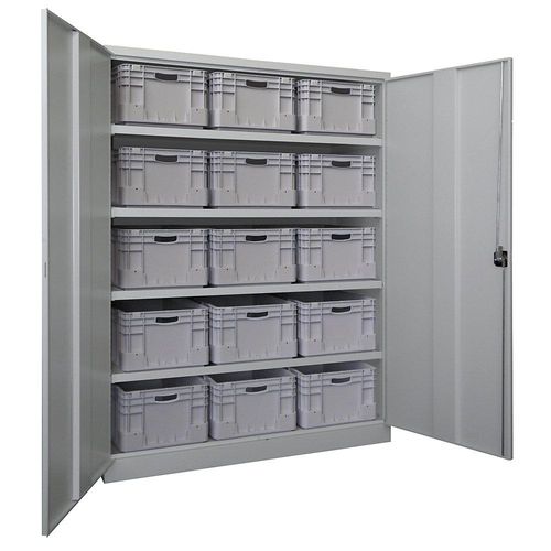 4055479003362 - Schwerlastschrank extrabreit Höhe x Breite x Tiefe 1950 x 1470 x 630 mm 4 Fachböden grau