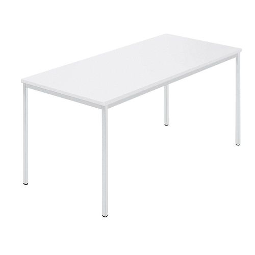 4250709201451 - Rechtecktisch Vierkantrohr beschichtet BxT 1500 x 800 mm weiß grau 4250709201451 - Rechtecktisch Vierkantrohr beschichtet BxT 1500 x 800 mm weiß grau