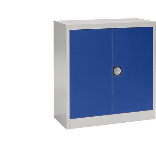 4250633300787 - mauser Stahlschrank mit Flügeltüren 2 Fachböden Höhe 1016 mm lichtgrau ultramarinblau 4250633300787 - mauser Stahlschrank mit Flügeltüren 2 Fachböden Höhe 1016 mm lichtgrau ultramarinblau