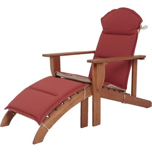 4059865307034 - Holz Adirondack Chair + Auflage Garten Sonnenliege Relax Liege Möbel Liegesessel