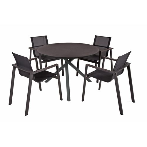 4059865632280 - 5tlg Garten Tischgruppe Sitzgruppe Tisch Stuhl Möbel Aluminium