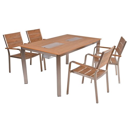 4041908124616 - 5-tlg Alu Tischgruppe FLORENCE Garten Tisch Gartenmöbel Sitzgruppe Terrasse 4041908124616 - 5-tlg Alu Tischgruppe FLORENCE Garten Tisch Gartenmöbel Sitzgruppe Terrasse