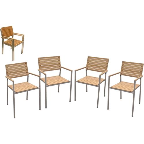 4041908121752 - 4x Teak Stapelstuhl Gartenstuhl Stuhl Set Stapelsessel stapelbar Holz Sitzgruppe 4041908121752 - 4x Teak Stapelstuhl Gartenstuhl Stuhl Set Stapelsessel stapelbar Holz Sitzgruppe