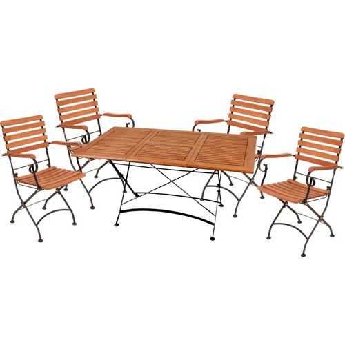 4059865347436 - Sitzgarnitur WIEN 5tlg Tisch Klappstuhl Holz Gartenmöbel Set 4059865347436 - Sitzgarnitur WIEN 5tlg Tisch Klappstuhl Holz Gartenmöbel Set