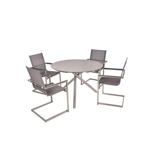 4041908130075 - 5-tlg Garten Tischgruppe Sitzgruppe Tisch Stuhl Möbel Metall 4041908130075 - 5-tlg Garten Tischgruppe Sitzgruppe Tisch Stuhl Möbel Metall