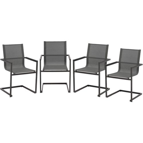 4041908121813 - 4x Alu Gartensessel Freischwinger Gartenstuhl Metall Campingstuhl Hochlehner Set 4041908121813 - 4x Alu Gartensessel Freischwinger Gartenstuhl Metall Campingstuhl Hochlehner Set