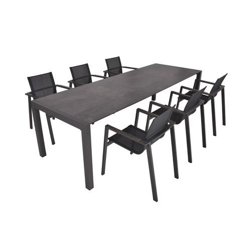 4041908130099 - 7tlg Garten Tischgruppe Sitzgruppe Stapelstuhl Stuhl Aluminium 4041908130099 - 7tlg Garten Tischgruppe Sitzgruppe Stapelstuhl Stuhl Aluminium