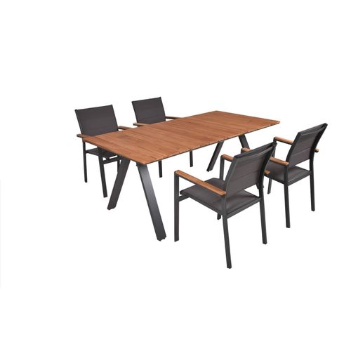 4059865632242 - 5-tlg Garten Tischgruppe Sitzgruppe Tisch Stuhl Möbel Holz