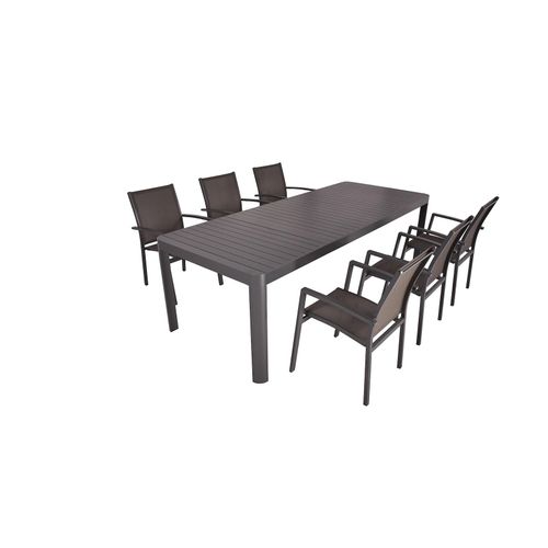 4041908130242 - 7tlg Garten Tischgruppe Sitzgruppe Stapelstuhl Stuhl Aluminium 4041908130242 - 7tlg Garten Tischgruppe Sitzgruppe Stapelstuhl Stuhl Aluminium