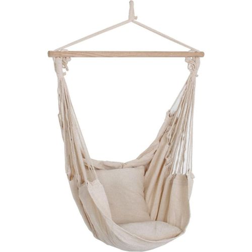 4059865346835 - Hängesessel TOBAGO Hängestuhl Hängematte Hängesitz Schaukel 2 Kissen beige 4059865346835 - Hängesessel TOBAGO Hängestuhl Hängematte Hängesitz Schaukel 2 Kissen beige