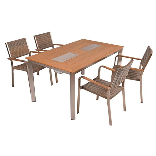 4059865542763 - 5-tlg Alu Tischgruppe FLORENCE Garten Tisch Gartenmöbel Sitzgruppe Terrasse