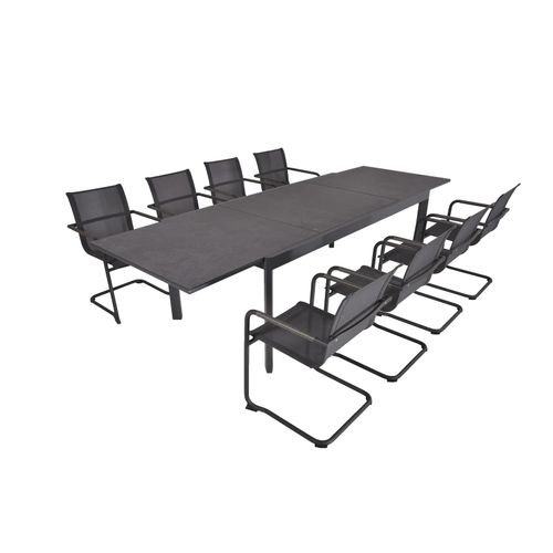4041908130303 - 9-tlg Garten Tischgruppe Sitzgruppe Tisch Esstisch Stuhl Metall 4041908130303 - 9-tlg Garten Tischgruppe Sitzgruppe Tisch Esstisch Stuhl Metall