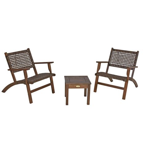 4059865543227 - Sitzgruppe SONORA dunkelbraun Garten Sitzgruppe Outdoor Braun Holz Balkonset Set