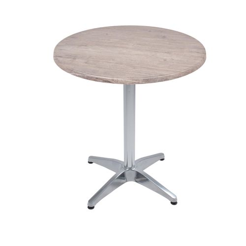 4059865631801 - Bistrotisch Set Washington Pine Ø70cm Tischgestell Aluminium blank Garten Tisch