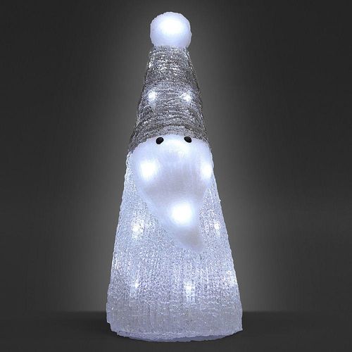 4251776921372 - monzana® LED Figur Santa Acryl 31 x 12 x 12cm weiß grau