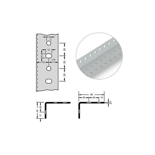4250623729802 - Stahl-Winkelprofil für Baukastensystem 65 x 42 x 2 mm Länge 25 m lichtgrau VE 8 Stk hofe 4250623729802 - Stahl-Winkelprofil für Baukastensystem 65 x 42 x 2 mm Länge 25 m lichtgrau VE 8 Stk hofe